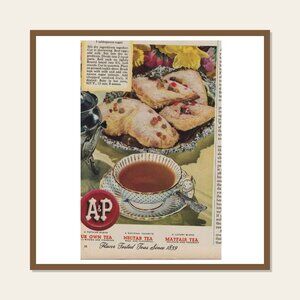 A&P Teatime Treats Vintage Print Ad 1947 u Original